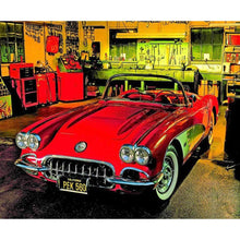 Load image into Gallery viewer, Red Car In The Garage DIY Diamond Painting