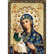 Load image into Gallery viewer, Saint Mary And Jesus In Diamonds DIY Diamond Painting