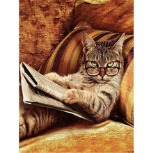 Load image into Gallery viewer, Smart Cat DIY Diamond Painting