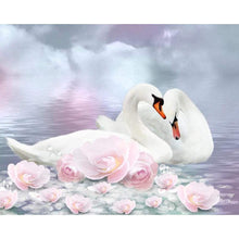 Load image into Gallery viewer, Swans In Love DIY Diamond Painting