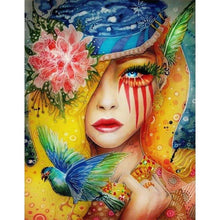 Load image into Gallery viewer, Woman Wearing A Hat DIY Diamond Painting