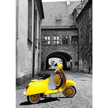 Load image into Gallery viewer, Yellow Bike DIY Diamond Painting