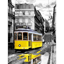 Load image into Gallery viewer, Yellow Tram In The Street DIY Diamond Painting
