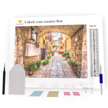 Load image into Gallery viewer, Alleyway In Old White Town DIY Diamond Painting