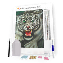 Load image into Gallery viewer, Angry White Tiger DIY Diamond Painting