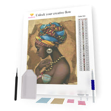 Load image into Gallery viewer, Beautiful African Girl DIY Diamond Painting