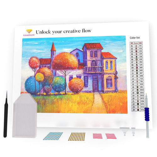 Beautiful Country House DIY Diamond Painting