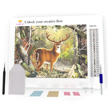 Load image into Gallery viewer, Beautiful Deer In Forest DIY Diamond Painting