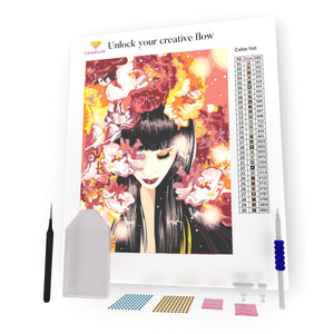 Beautiful Girl In Flowers DIY Diamond Painting