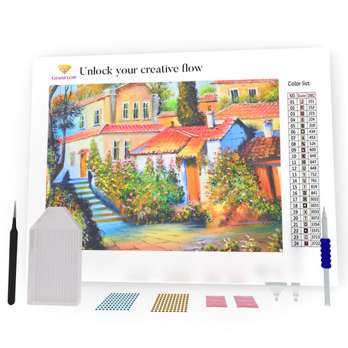 Beautiful Houses In A Cozy Quarter DIY Diamond Painting