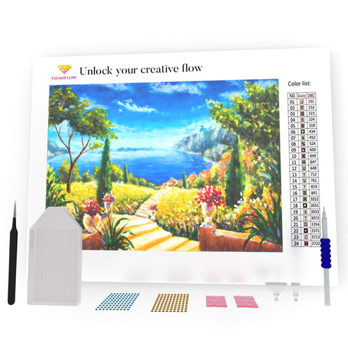 Beautiful Italian Summer Landscape DIY Diamond Painting