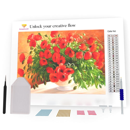 Big Bouquet Of Poppies DIY Diamond Painting
