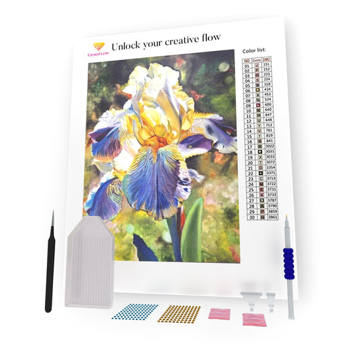 Blue And Yellow Flower DIY Diamond Painting