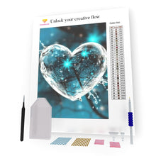 Load image into Gallery viewer, Blue Heart DIY Diamond Painting