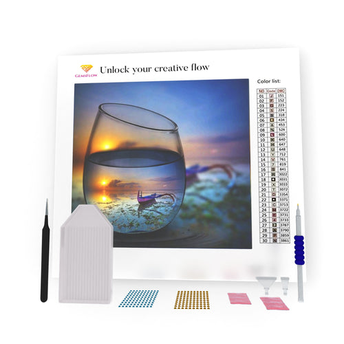 Boat In The Glass DIY Diamond Painting