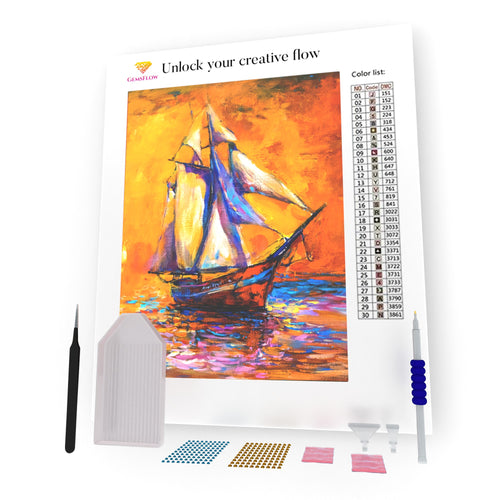 Boat On Water DIY Diamond Painting