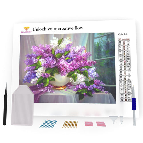 Bouquet In The Golden Vase DIY Diamond Painting