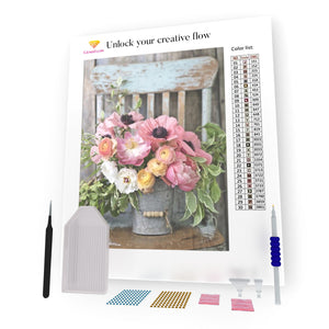 Bouquet On The Chair DIY Diamond Painting