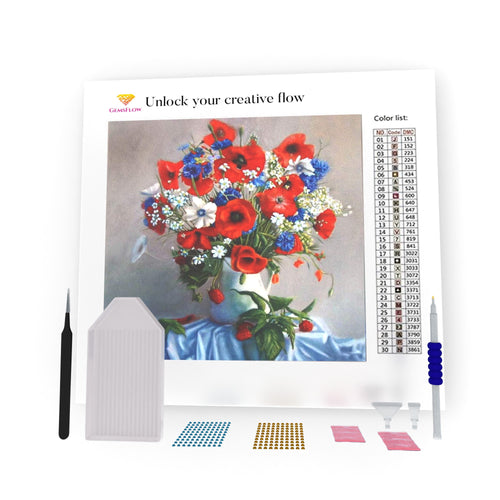 Bouquet With Different Flowers DIY Diamond Painting