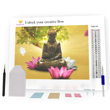 Load image into Gallery viewer, Buddha In Flowers DIY Diamond Painting