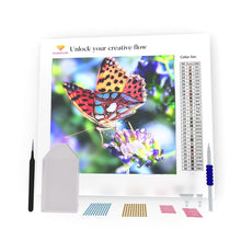 Load image into Gallery viewer, Butterfly On The Flower DIY Diamond Painting