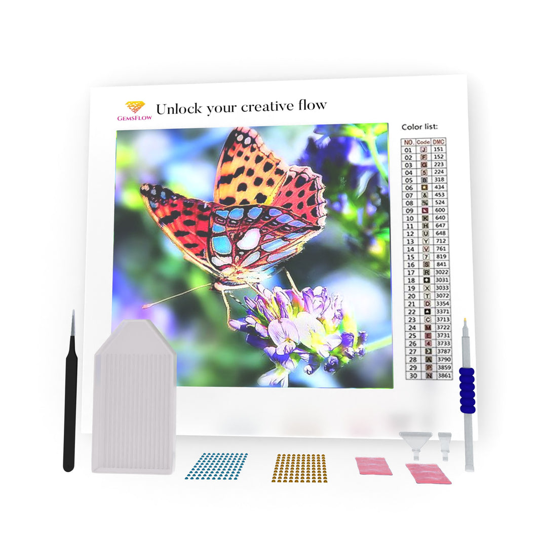 Butterfly On The Flower DIY Diamond Painting