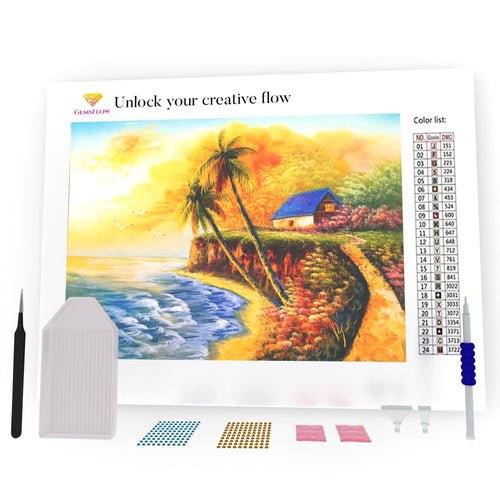 Cabin By The Sea DIY Diamond Painting