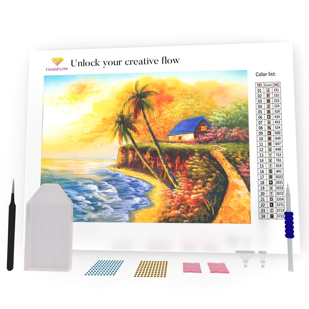 Cabin By The Sea DIY Diamond Painting