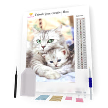 Load image into Gallery viewer, Cat And Kitten DIY Diamond Painting
