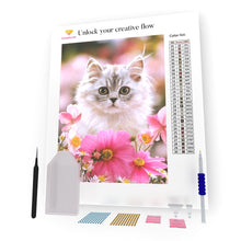 Load image into Gallery viewer, Cat In Flowers DIY Diamond Painting