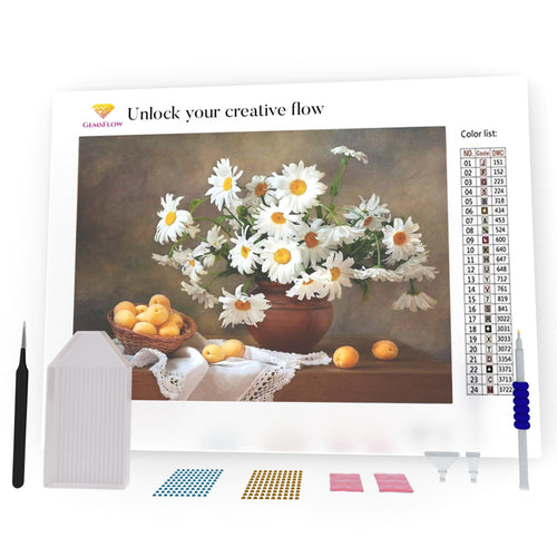 Chamomiles And Apricots DIY Diamond Painting