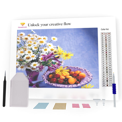 Chamomiles And Fruits DIY Diamond Painting