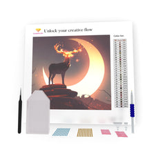 Load image into Gallery viewer, Dear With Fire Horns DIY Diamond Painting