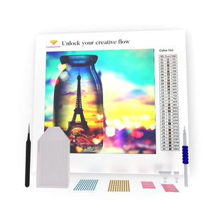 Eiffel Tower In A Bottle DIY Diamond Painting