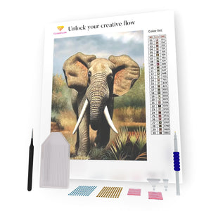 Baby Elephant Diamond Painting Kit, Full Square/Round Drill