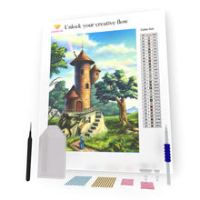 Load image into Gallery viewer, Fantasy Landscape With A Mage Tower DIY Diamond Painting
