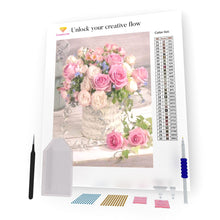 Load image into Gallery viewer, Flowers In Vase With Notes DIY Diamond Painting