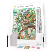 Load image into Gallery viewer, Flowers On The Bicycle DIY Diamond Painting
