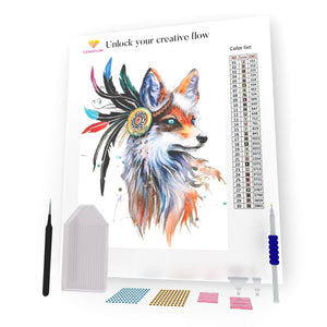 Fox With Feathers DIY Diamond Painting – GemsFlow