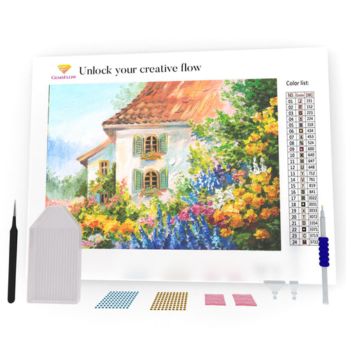 House In The Flower Garden DIY Diamond Painting