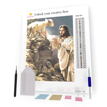 Load image into Gallery viewer, Jesus And A Small Sheep DIY Diamond Painting