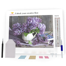 Load image into Gallery viewer, Lilac Bouquet On The Table DIY Diamond Painting