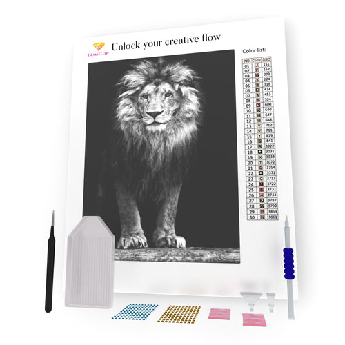 Lion In The Dark DIY Diamond Painting