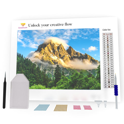 Mountain Peaks In Fog DIY Diamond Painting