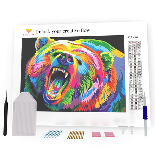 Multicolored Bear DIY Diamond Painting