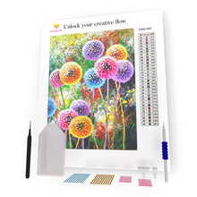Load image into Gallery viewer, Multicolored Dandelions DIY Diamond Painting