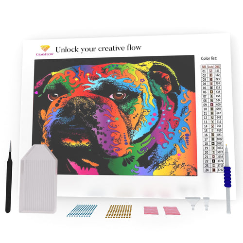 Multicolored Dog DIY Diamond Painting