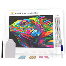 Load image into Gallery viewer, Multicolored Lizard DIY Diamond Painting