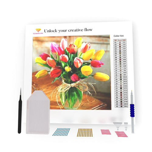 Multicolored Tulips DIY Diamond Painting
