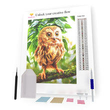 Load image into Gallery viewer, Owl In The Forest DIY Diamond Painting